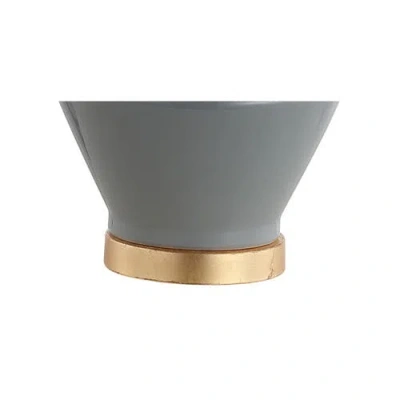 Jonathan Y Alba 29" Geometric Ceramic/metal Led Table Lamp In Gray