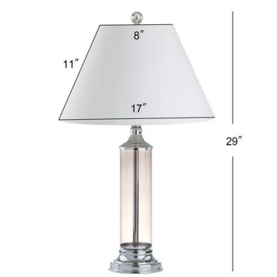 Jonathan Y Astor 29" Glass Led Table Lamp In Smoked Gray