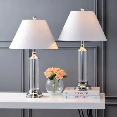 Jonathan Y Astor 29" Glass Led Table Lamp In Clear