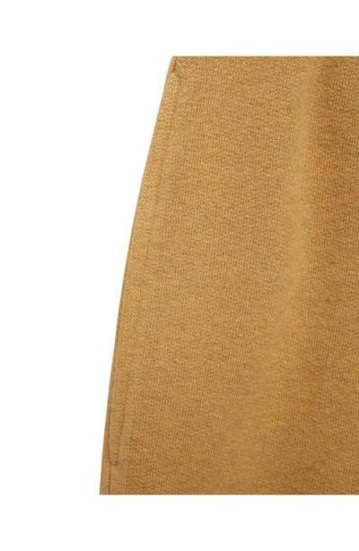 Mango Stretch Cotton Fleece Joggers In Ochre