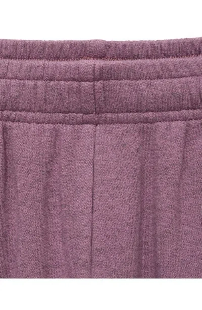 Mango Stretch Cotton Fleece Joggers In Purple