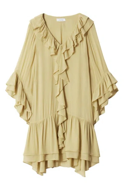 Shop & Other Stories Flounced Drop Waist Dress In Beige Medium Dusty