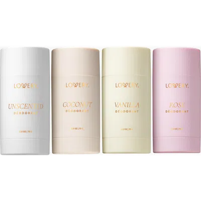 Lovery 4-pack Aluminum Free Deodorant Stick Gift Set