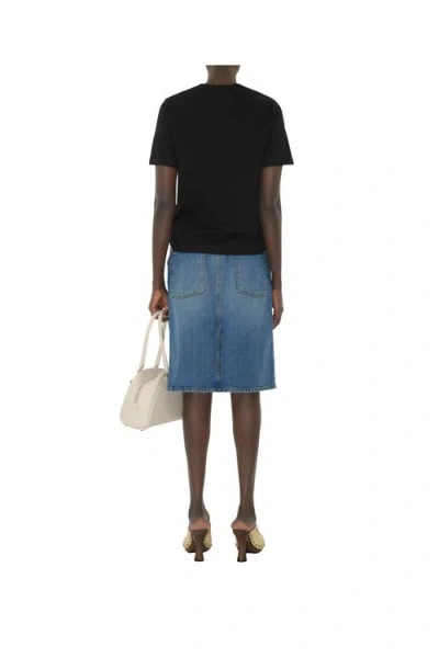 Burberry Black T-shirt With Equestrian Knight Design