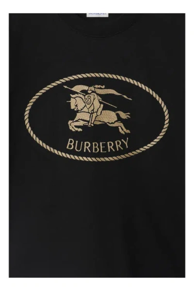 Burberry Black T-shirt With Equestrian Knight Design