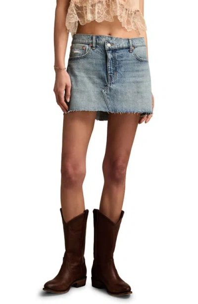 LUCKY BRAND LUCKY BRAND CROSSOVER DENIM MINISKIRT 