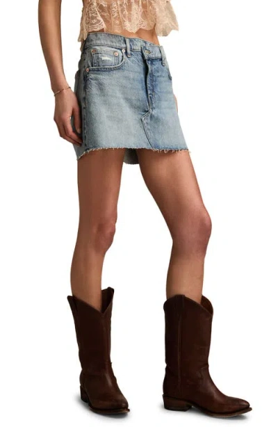 Lucky Brand Crossover Denim Miniskirt In Yee- Haw