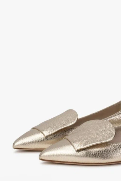Bells & Becks Lia Pointed Toe Loafer In Gold