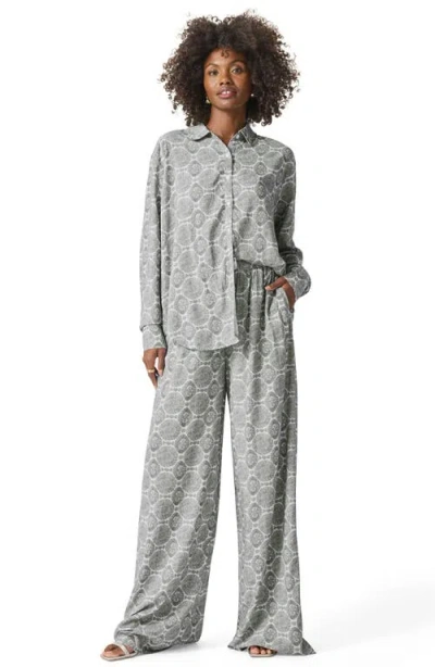 Splendid Mckenna Wide Leg Pull-on Pants In Soft Vob Sun Print