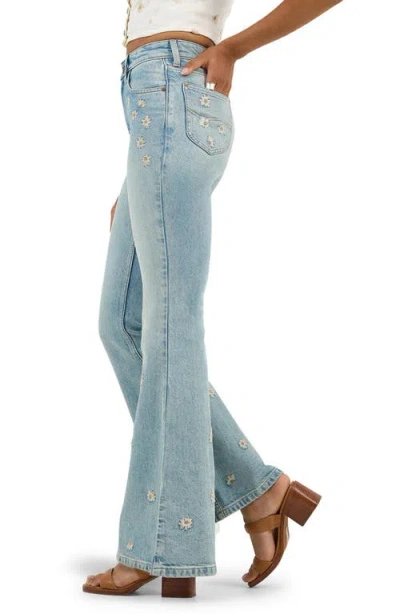Lee Embroidered Wide Flare Leg Jeans In Miss Her