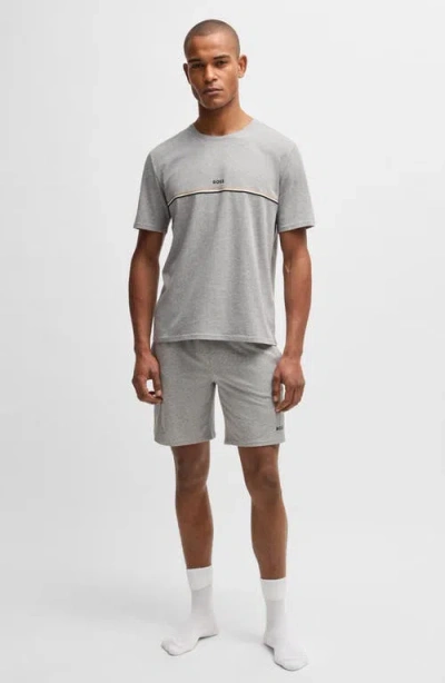 Hugo Boss Boss Unique Lounge T-shirt In Medium Grey