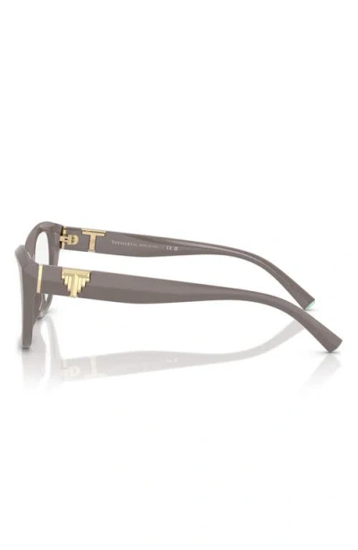 Tiffany & Co . 54mm Cat Eye Optical Glasses In Chocolate Truffle/demo Lens