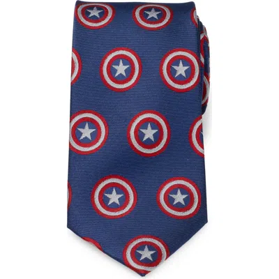 Cufflinks, Inc . Captain America Hidden Message Silk Blend Tie In Blue