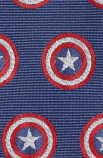 Cufflinks, Inc . Captain America Hidden Message Silk Blend Tie In Blue