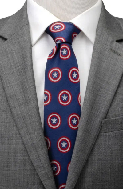 Cufflinks, Inc . Captain America Hidden Message Silk Blend Tie In Blue