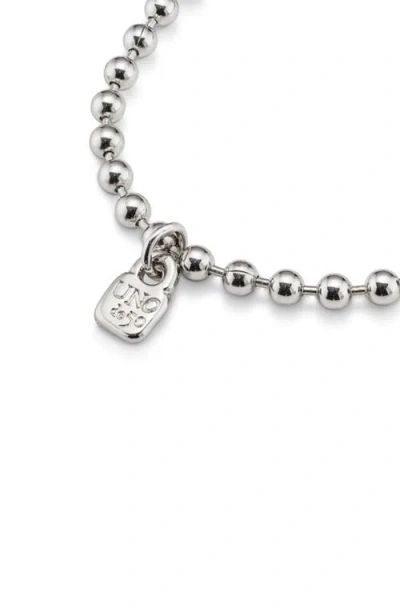 Unode50 Sterling Silver-plated Beaded Bracelet In Silver