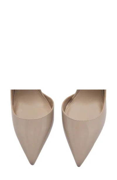 Mango Half D'orsay Pointed Toe Pump In Grey
