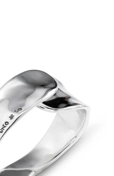 Unode50 Sterling Silver-plated Bangle Bracelet In Silver