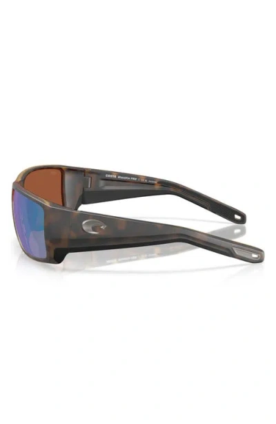 Costa Del Mar Fantail Pro 60mm Polarized Sunglasses In Matte Tortoise/green 580g