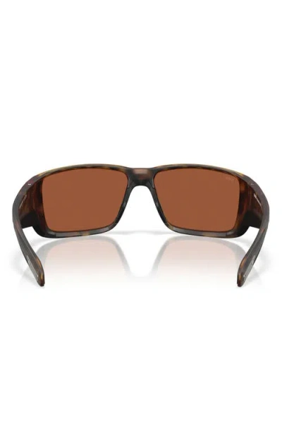 Costa Del Mar Fantail Pro 60mm Polarized Sunglasses In Matte Tortoise/green 580g