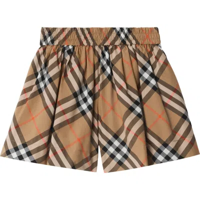 Burberry Vintage Check-pattern Cotton Shorts In Sand