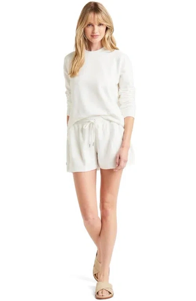 Splendid Supersoft Pullover Sweatshirt In White