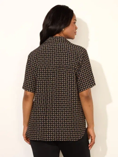 Live Unlimited Geo Print Short Sleeve Shirt In Geo Print