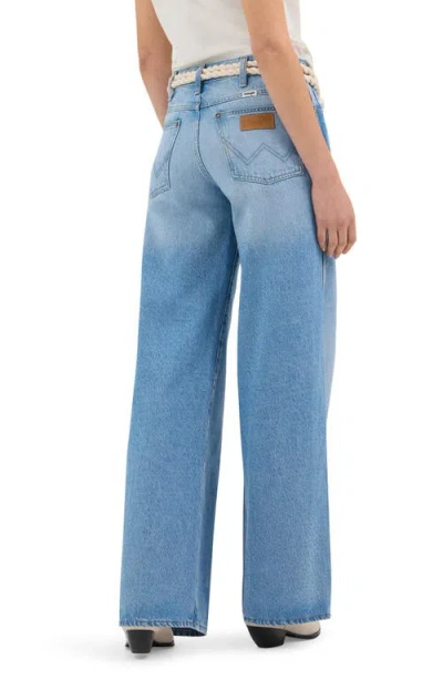 Wrangler World Wide High Waist Wide Leg Jeans In Rocky Wash