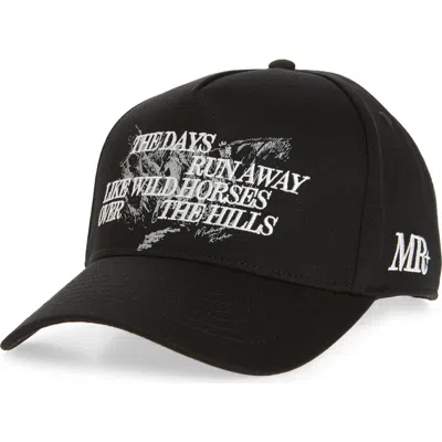 Midnight Rodeo Days Run Away Baseball Cap In Jet Black