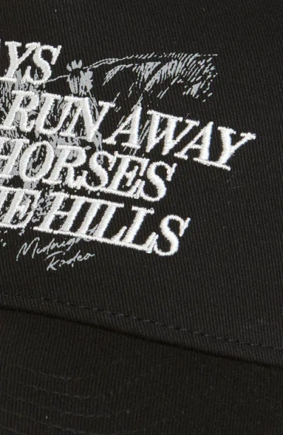 Midnight Rodeo Days Run Away Baseball Cap In Jet Black