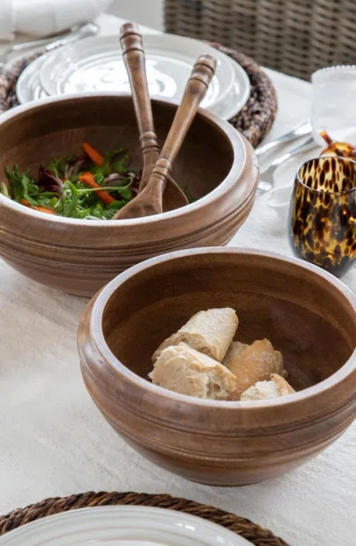 Juliska Bilbao Wood 10-inch Serving Bowl In Brown