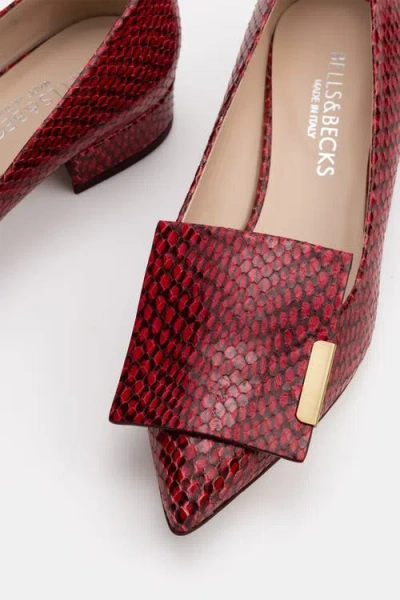 Bells & Becks Allegra Pointed Toe Flat In Red