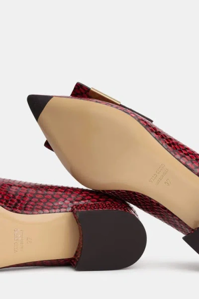 Bells & Becks Allegra Pointed Toe Flat In Red