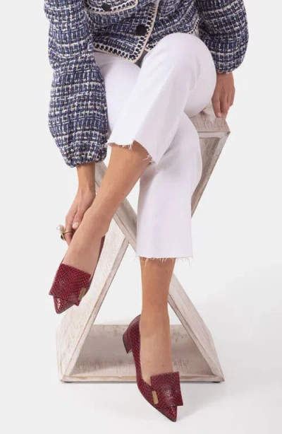 Bells & Becks Allegra Pointed Toe Flat In Red