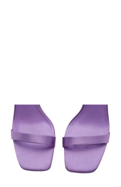 Mango Square Toe Satin Sandal In Lilac