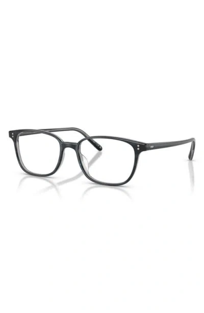 Oliver Peoples 51mm Square Optical Glasses In Indigo Havana/demo Lens