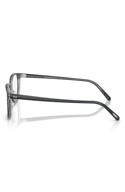 Oliver Peoples 51mm Square Optical Glasses In Indigo Havana/demo Lens