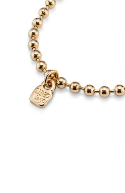 Unode50 18k Gold-plated Beaded Bracelet In Gold