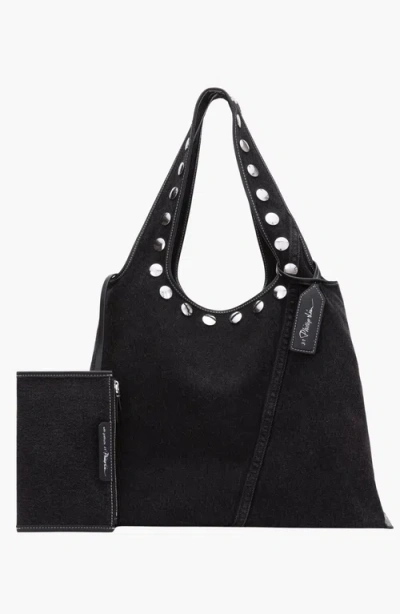 3.1 Phillip Lim Denim Market Tote Bag In Washed Black
