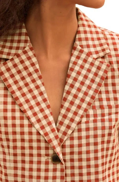 Next Gingham Button-up Shirt In Red