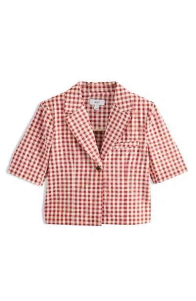 Next Gingham Button-up Shirt In Red