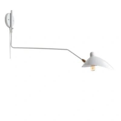 Jonathan Y Frank Iron Retro Swing Led Wall Sconce In White/brass Gold