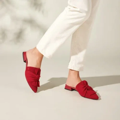 Vivaia Pointed-toe Knot Sandals In Ruby  Red