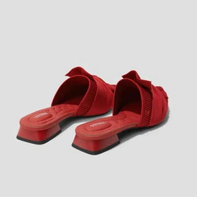 Vivaia Pointed-toe Knot Sandals In Ruby  Red