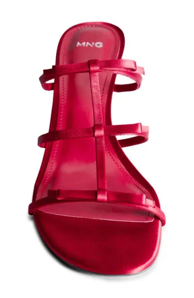 Mango Slide Sandal In Red