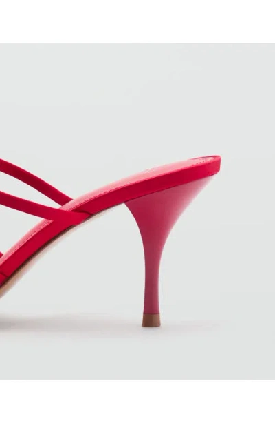 Mango Slide Sandal In Red