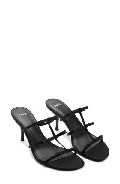 Mango Slide Sandal In Black