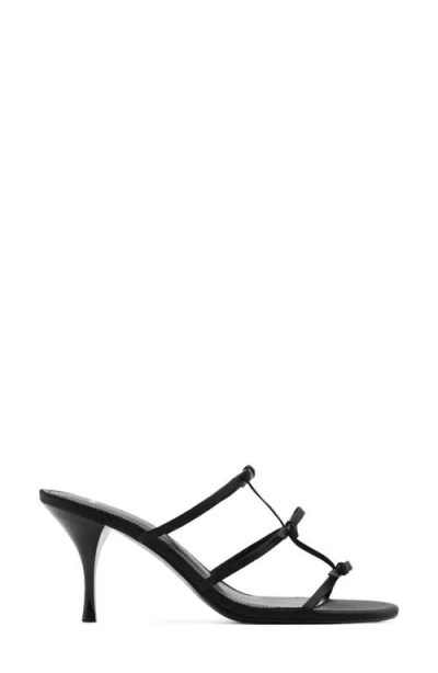 Mango Slide Sandal In Black