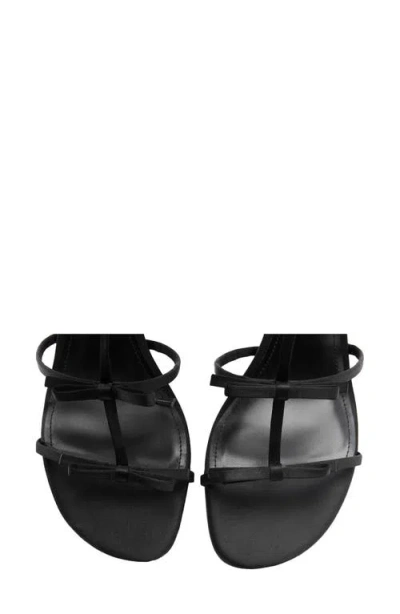 Mango Slide Sandal In Black