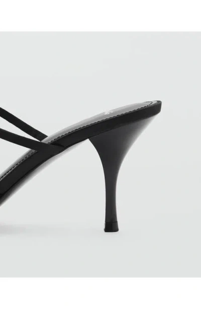 Mango Slide Sandal In Black